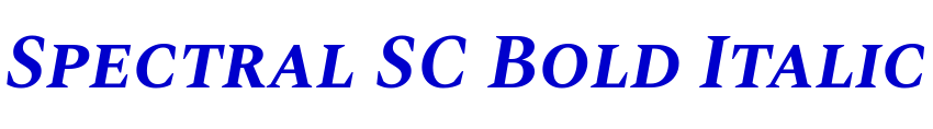Spectral SC Bold Italic шрифт